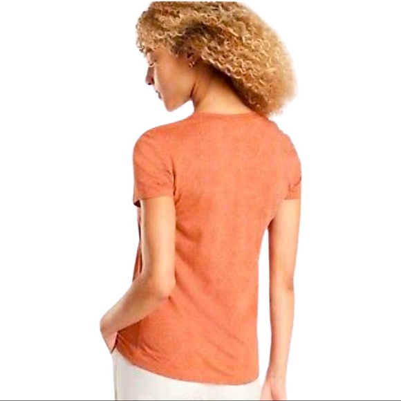 ATHLETA Daily Snake Tee 100% Cotton Etruscan Red Orange Size XS Style# 530842 - Picture 2 of 14